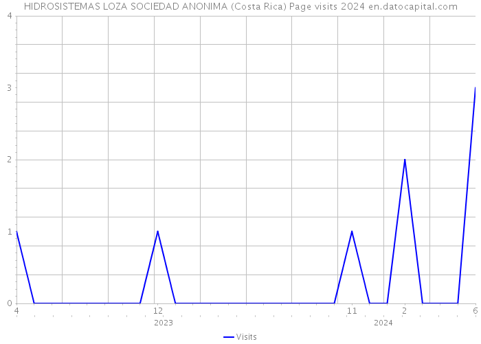 HIDROSISTEMAS LOZA SOCIEDAD ANONIMA (Costa Rica) Page visits 2024 