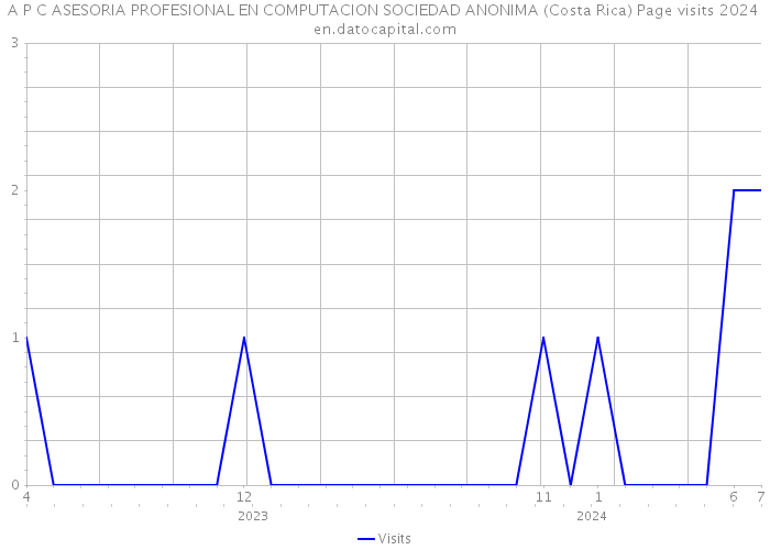 A P C ASESORIA PROFESIONAL EN COMPUTACION SOCIEDAD ANONIMA (Costa Rica) Page visits 2024 