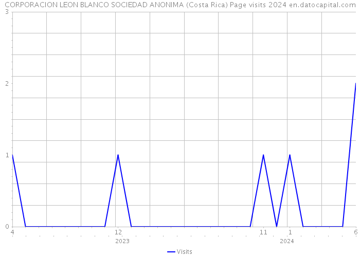 CORPORACION LEON BLANCO SOCIEDAD ANONIMA (Costa Rica) Page visits 2024 