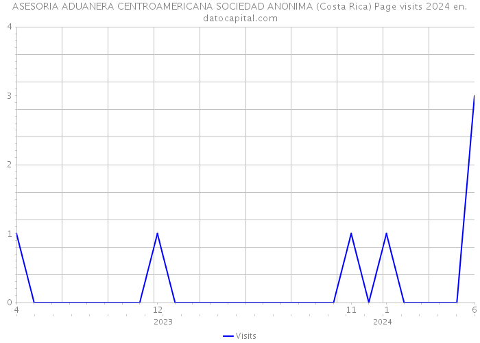 ASESORIA ADUANERA CENTROAMERICANA SOCIEDAD ANONIMA (Costa Rica) Page visits 2024 