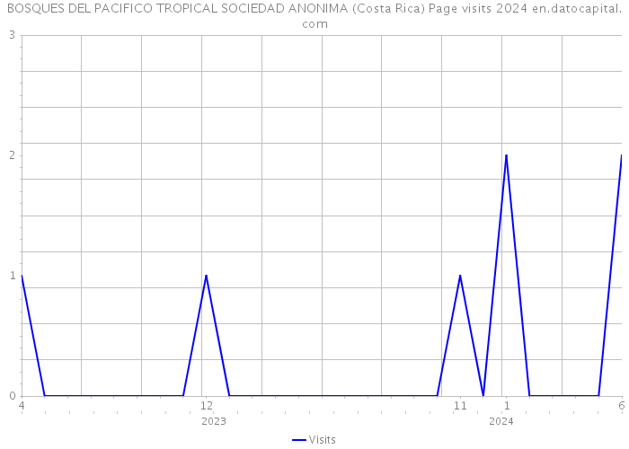 BOSQUES DEL PACIFICO TROPICAL SOCIEDAD ANONIMA (Costa Rica) Page visits 2024 