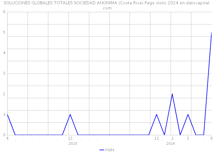 SOLUCIONES GLOBALES TOTALES SOCIEDAD ANONIMA (Costa Rica) Page visits 2024 