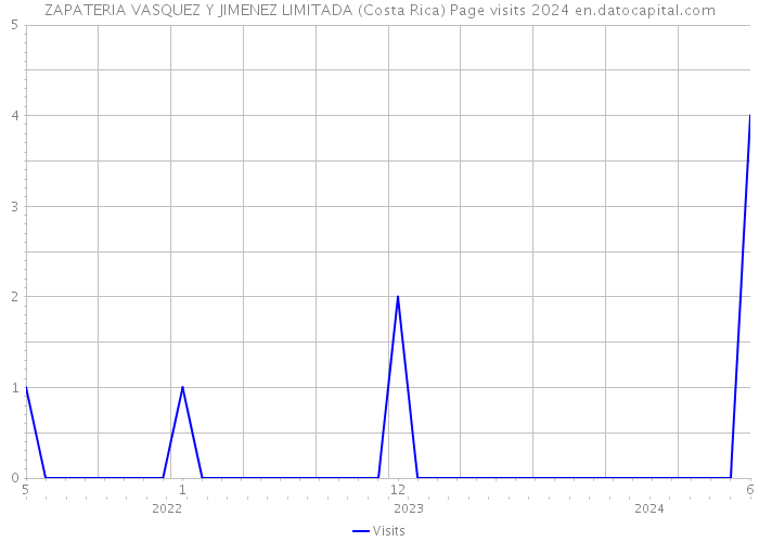 ZAPATERIA VASQUEZ Y JIMENEZ LIMITADA (Costa Rica) Page visits 2024 