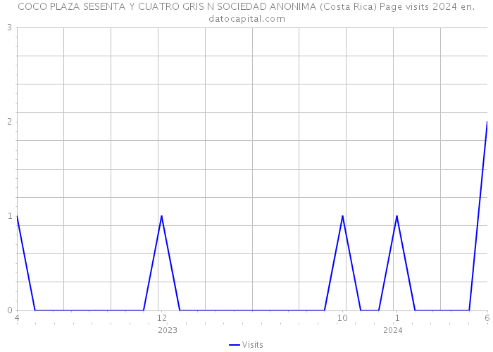 COCO PLAZA SESENTA Y CUATRO GRIS N SOCIEDAD ANONIMA (Costa Rica) Page visits 2024 