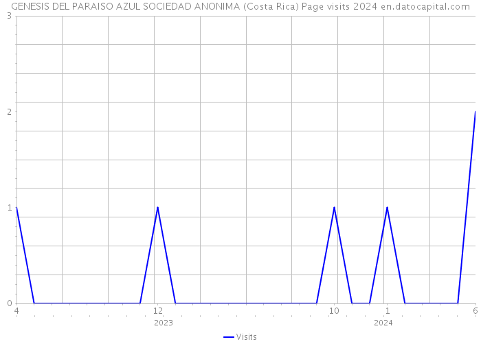 GENESIS DEL PARAISO AZUL SOCIEDAD ANONIMA (Costa Rica) Page visits 2024 