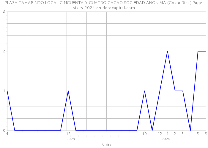 PLAZA TAMARINDO LOCAL CINCUENTA Y CUATRO CACAO SOCIEDAD ANONIMA (Costa Rica) Page visits 2024 