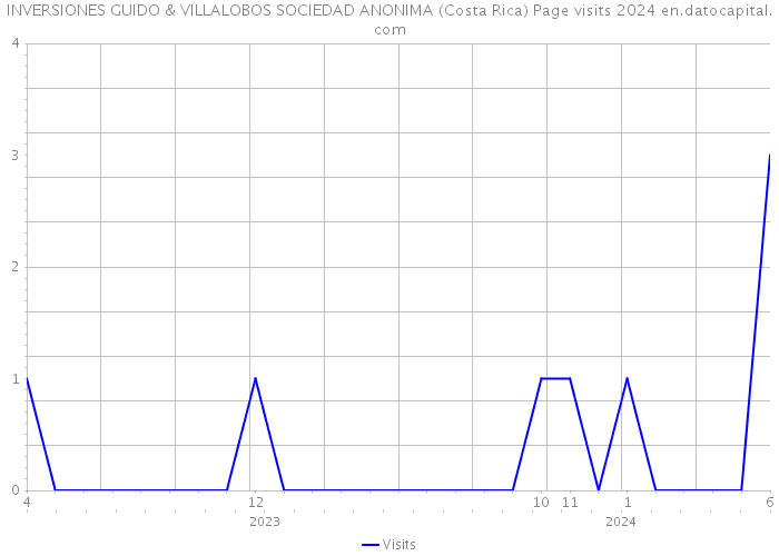 INVERSIONES GUIDO & VILLALOBOS SOCIEDAD ANONIMA (Costa Rica) Page visits 2024 