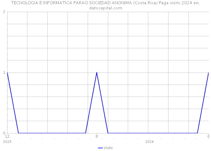 TECNOLOGIA E INFORMATICA PARAO SOCIEDAD ANONIMA (Costa Rica) Page visits 2024 