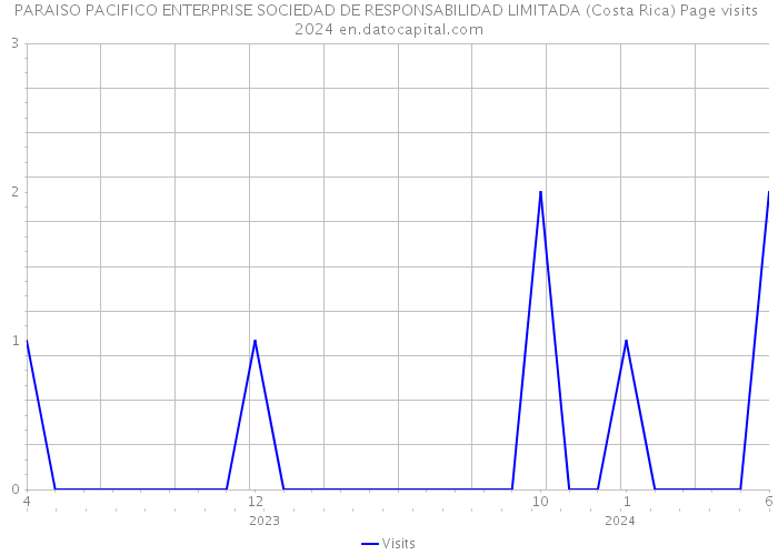 PARAISO PACIFICO ENTERPRISE SOCIEDAD DE RESPONSABILIDAD LIMITADA (Costa Rica) Page visits 2024 