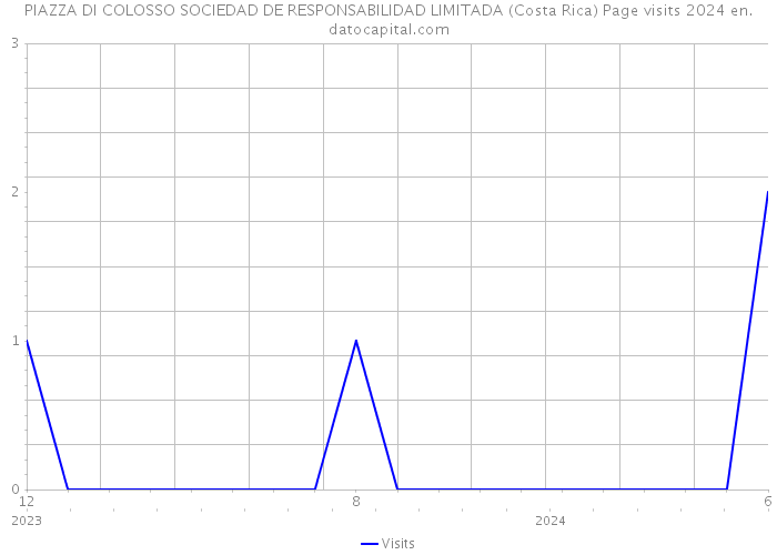 PIAZZA DI COLOSSO SOCIEDAD DE RESPONSABILIDAD LIMITADA (Costa Rica) Page visits 2024 