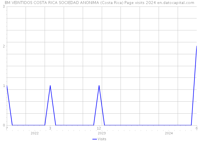 BM VEINTIDOS COSTA RICA SOCIEDAD ANONIMA (Costa Rica) Page visits 2024 