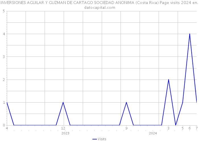 INVERSIONES AGUILAR Y GUZMAN DE CARTAGO SOCIEDAD ANONIMA (Costa Rica) Page visits 2024 