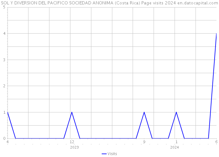 SOL Y DIVERSION DEL PACIFICO SOCIEDAD ANONIMA (Costa Rica) Page visits 2024 