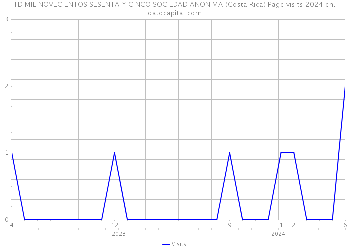 TD MIL NOVECIENTOS SESENTA Y CINCO SOCIEDAD ANONIMA (Costa Rica) Page visits 2024 