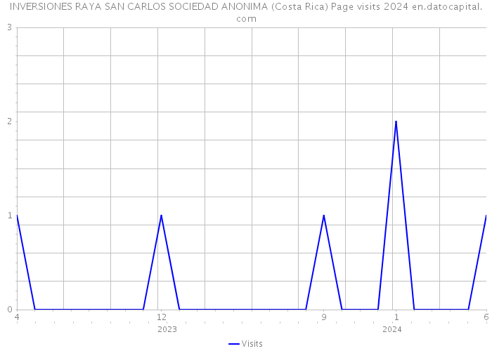 INVERSIONES RAYA SAN CARLOS SOCIEDAD ANONIMA (Costa Rica) Page visits 2024 