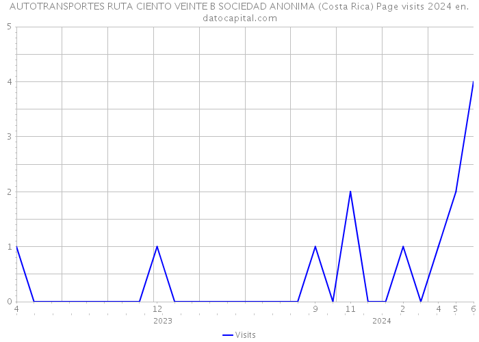 AUTOTRANSPORTES RUTA CIENTO VEINTE B SOCIEDAD ANONIMA (Costa Rica) Page visits 2024 