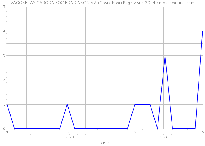 VAGONETAS CARODA SOCIEDAD ANONIMA (Costa Rica) Page visits 2024 