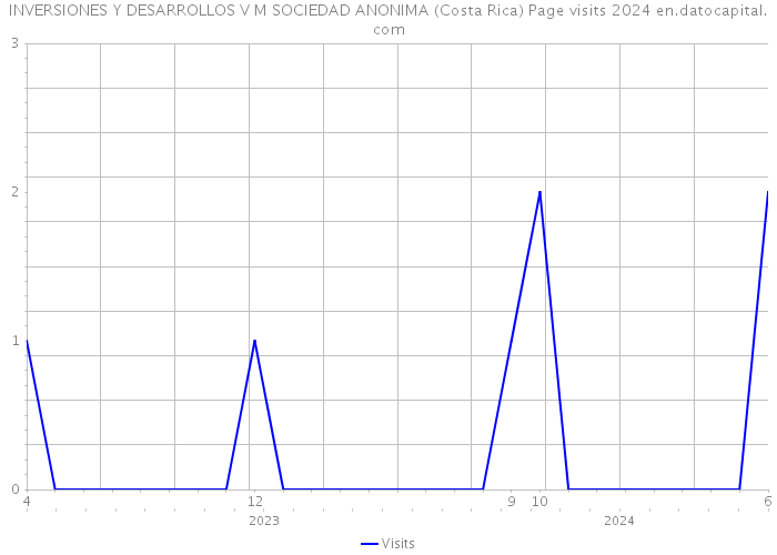 INVERSIONES Y DESARROLLOS V M SOCIEDAD ANONIMA (Costa Rica) Page visits 2024 