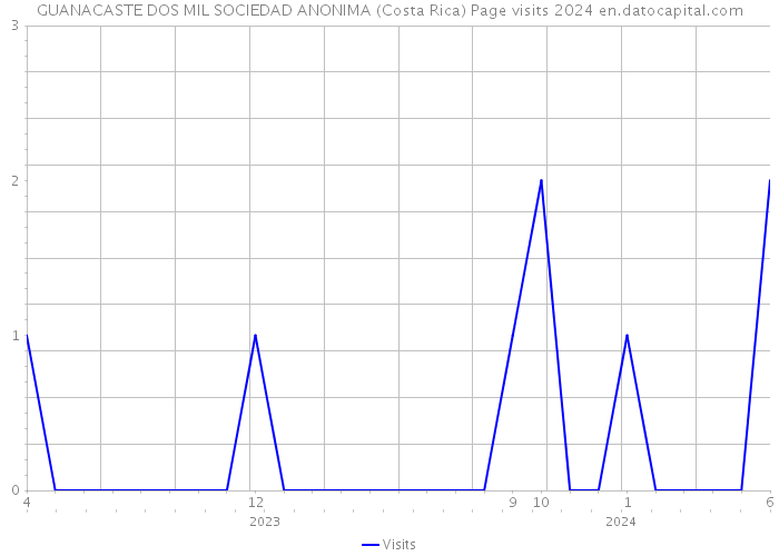 GUANACASTE DOS MIL SOCIEDAD ANONIMA (Costa Rica) Page visits 2024 