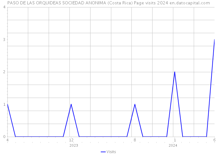 PASO DE LAS ORQUIDEAS SOCIEDAD ANONIMA (Costa Rica) Page visits 2024 