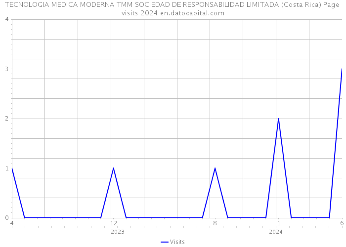 TECNOLOGIA MEDICA MODERNA TMM SOCIEDAD DE RESPONSABILIDAD LIMITADA (Costa Rica) Page visits 2024 