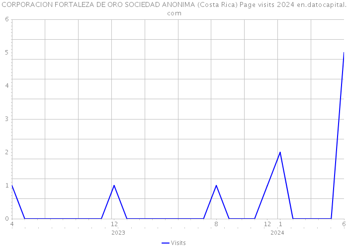 CORPORACION FORTALEZA DE ORO SOCIEDAD ANONIMA (Costa Rica) Page visits 2024 