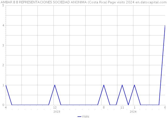 AMBAR B B REPRESENTACIONES SOCIEDAD ANONIMA (Costa Rica) Page visits 2024 