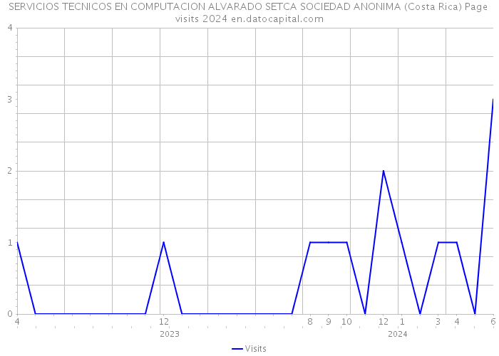 SERVICIOS TECNICOS EN COMPUTACION ALVARADO SETCA SOCIEDAD ANONIMA (Costa Rica) Page visits 2024 