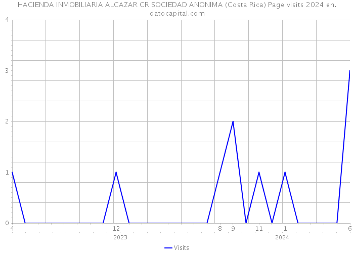 HACIENDA INMOBILIARIA ALCAZAR CR SOCIEDAD ANONIMA (Costa Rica) Page visits 2024 