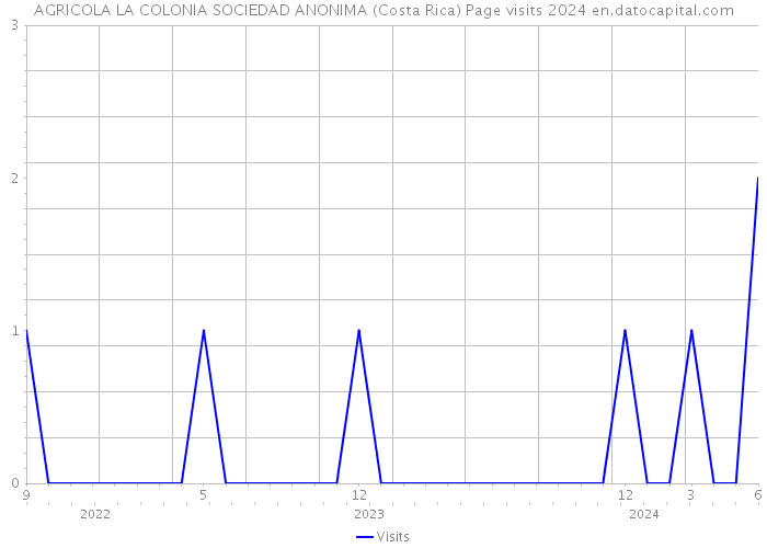 AGRICOLA LA COLONIA SOCIEDAD ANONIMA (Costa Rica) Page visits 2024 