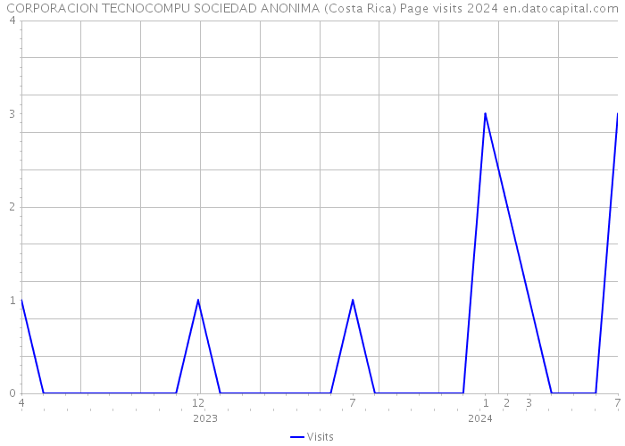 CORPORACION TECNOCOMPU SOCIEDAD ANONIMA (Costa Rica) Page visits 2024 