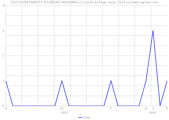 DUO INVESTMENTS SOCIEDAD ANONIMA (Costa Rica) Page visits 2024 