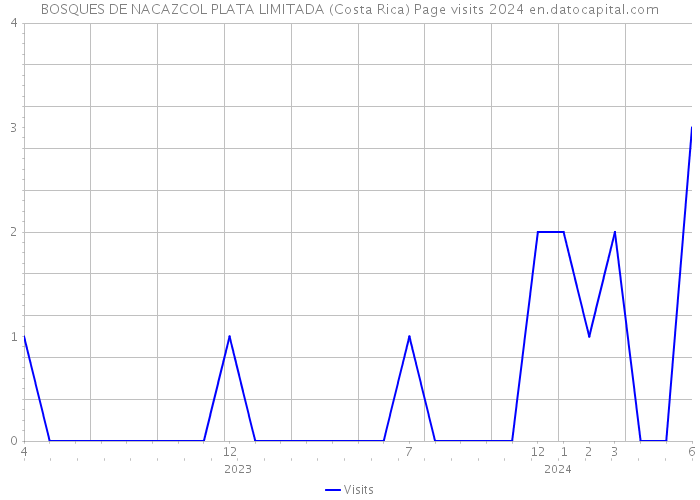 BOSQUES DE NACAZCOL PLATA LIMITADA (Costa Rica) Page visits 2024 