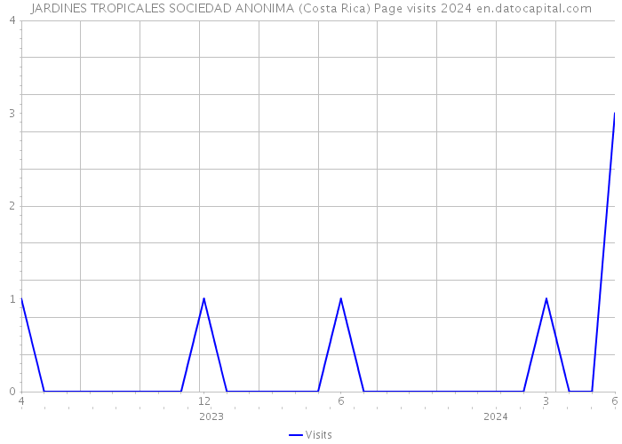JARDINES TROPICALES SOCIEDAD ANONIMA (Costa Rica) Page visits 2024 