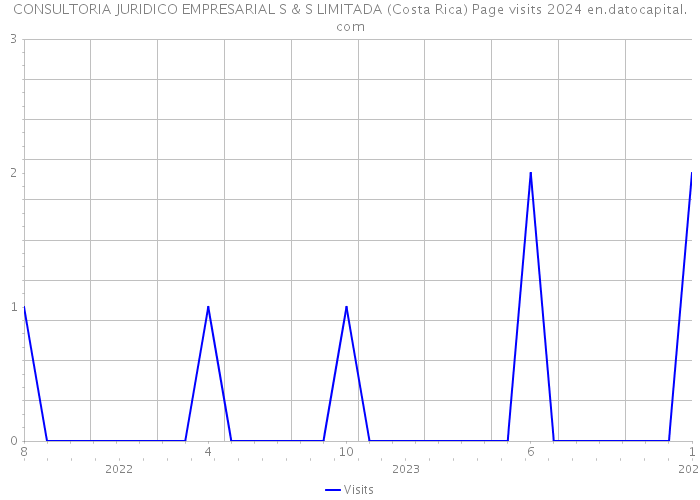 CONSULTORIA JURIDICO EMPRESARIAL S & S LIMITADA (Costa Rica) Page visits 2024 