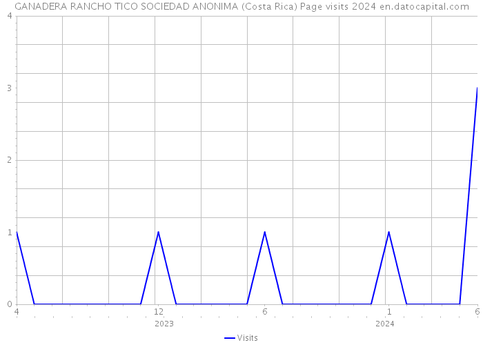 GANADERA RANCHO TICO SOCIEDAD ANONIMA (Costa Rica) Page visits 2024 
