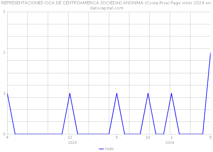 REPRESENTACIONES CICA DE CENTROAMERICA SOCIEDAD ANONIMA (Costa Rica) Page visits 2024 