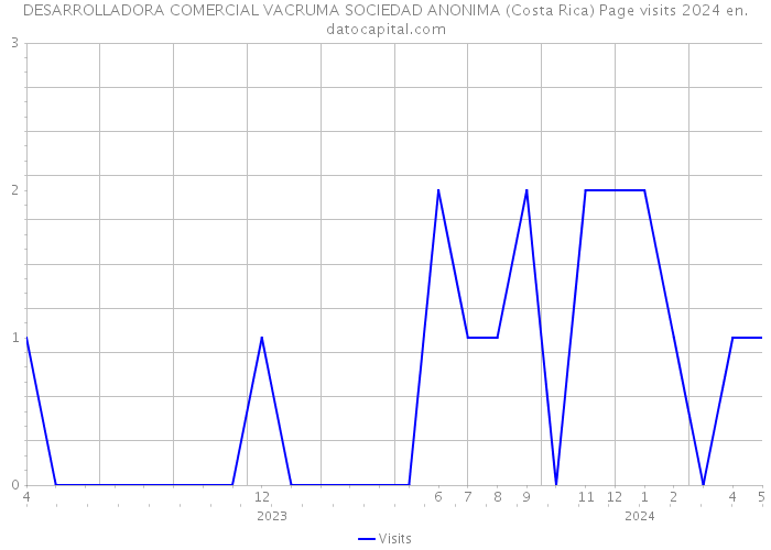 DESARROLLADORA COMERCIAL VACRUMA SOCIEDAD ANONIMA (Costa Rica) Page visits 2024 