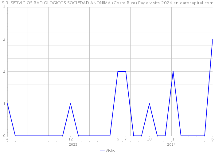 S.R. SERVICIOS RADIOLOGICOS SOCIEDAD ANONIMA (Costa Rica) Page visits 2024 