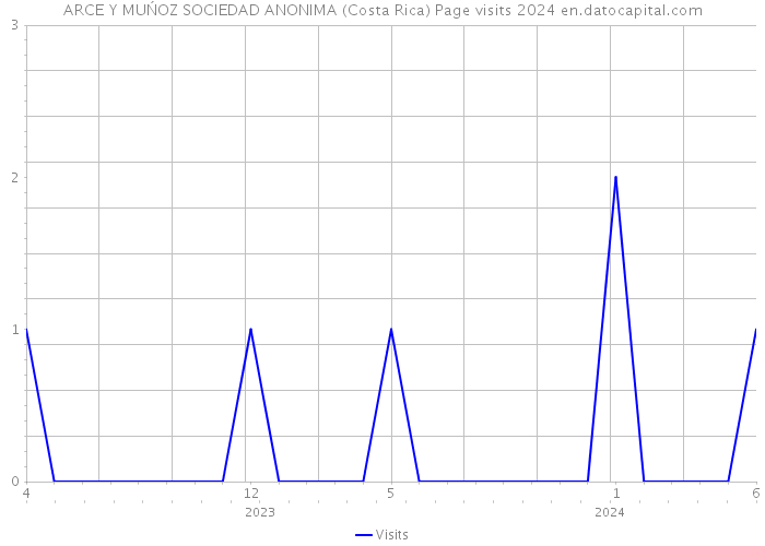 ARCE Y MUŃOZ SOCIEDAD ANONIMA (Costa Rica) Page visits 2024 