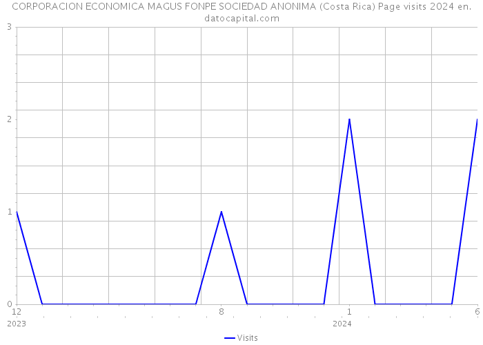 CORPORACION ECONOMICA MAGUS FONPE SOCIEDAD ANONIMA (Costa Rica) Page visits 2024 