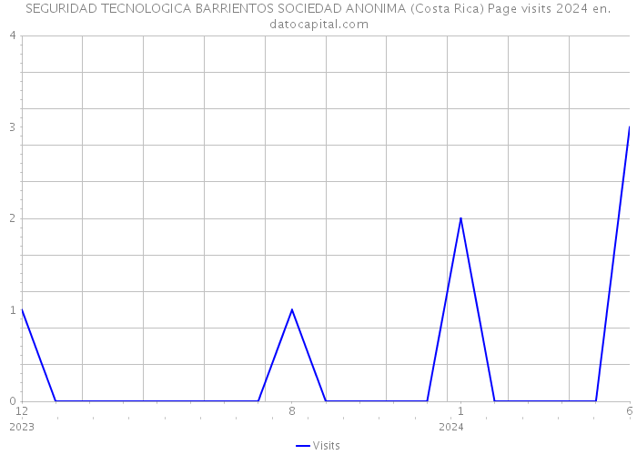 SEGURIDAD TECNOLOGICA BARRIENTOS SOCIEDAD ANONIMA (Costa Rica) Page visits 2024 