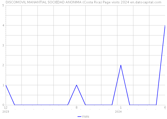 DISCOMOVIL MANANTIAL SOCIEDAD ANONIMA (Costa Rica) Page visits 2024 