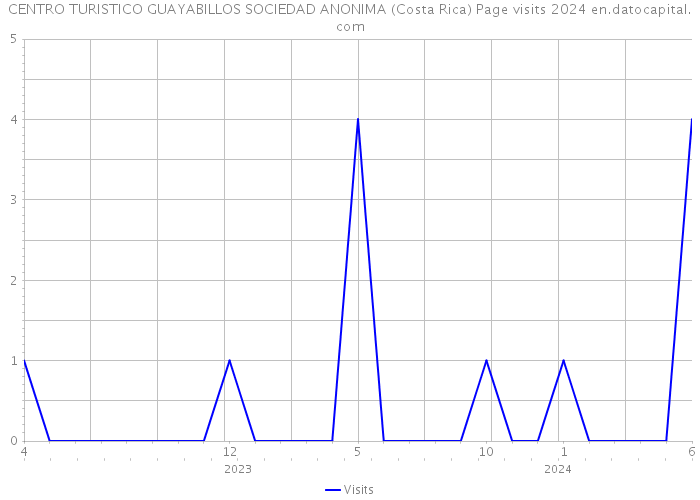 CENTRO TURISTICO GUAYABILLOS SOCIEDAD ANONIMA (Costa Rica) Page visits 2024 