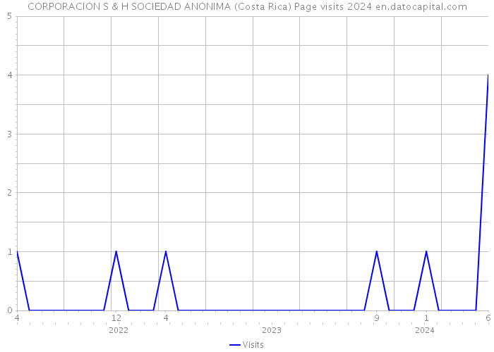 CORPORACION S & H SOCIEDAD ANONIMA (Costa Rica) Page visits 2024 