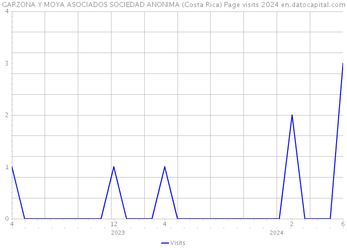GARZONA Y MOYA ASOCIADOS SOCIEDAD ANONIMA (Costa Rica) Page visits 2024 