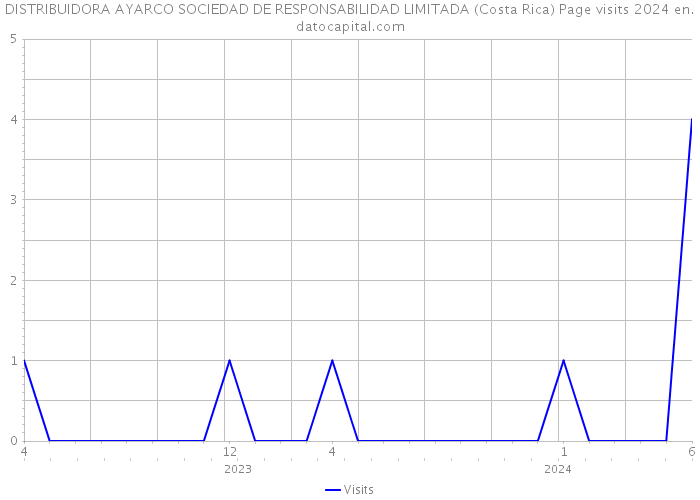 DISTRIBUIDORA AYARCO SOCIEDAD DE RESPONSABILIDAD LIMITADA (Costa Rica) Page visits 2024 