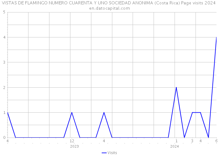 VISTAS DE FLAMINGO NUMERO CUARENTA Y UNO SOCIEDAD ANONIMA (Costa Rica) Page visits 2024 