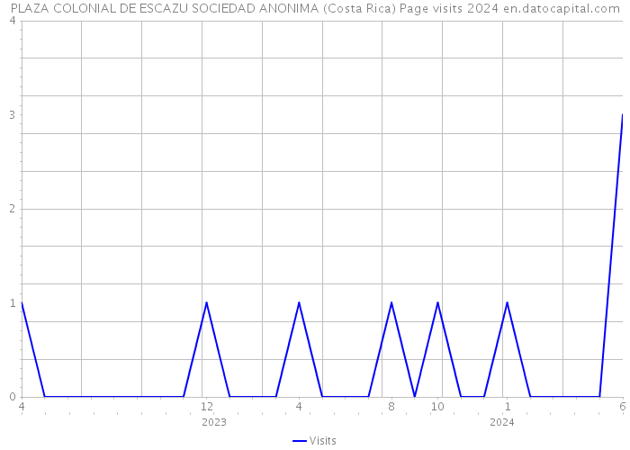 PLAZA COLONIAL DE ESCAZU SOCIEDAD ANONIMA (Costa Rica) Page visits 2024 