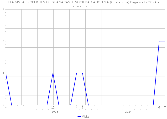 BELLA VISTA PROPERTIES OF GUANACASTE SOCIEDAD ANONIMA (Costa Rica) Page visits 2024 